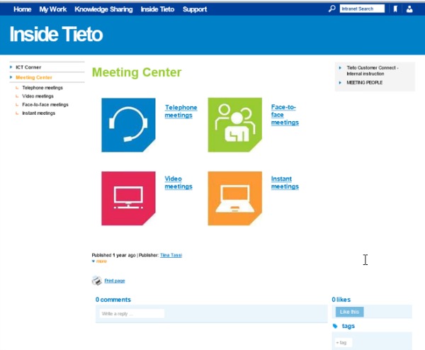Tieto meeting center on intranet cropped