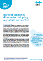 Research report on Intranet Employee Directories