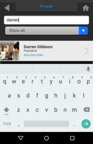 Mobile search with call action - changing nature of enterprise search DWG