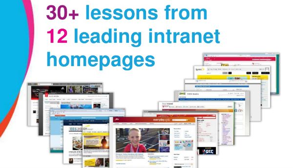 Modern intranet homepage trends DWG