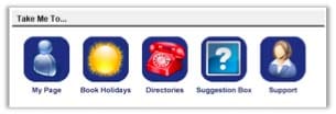 Business Environment intranet homepage icons