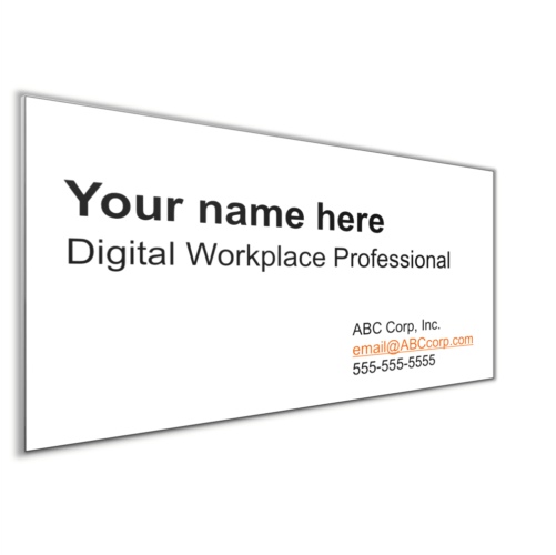 Business card for the social intranet era