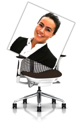 Image of Anna and a Herman Miller SAYL chair