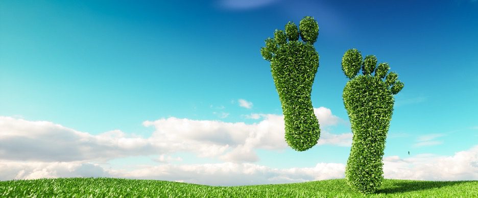 green footprint in the sky