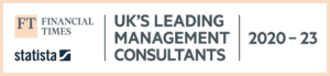 Financial Times and Statista UK's Leading management consultant 2020-2023 badge