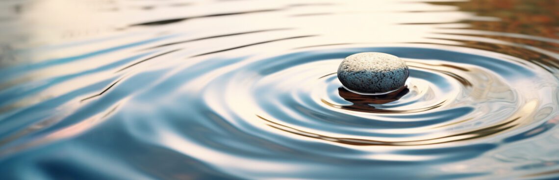 Ripples of water from stone, ripples of change